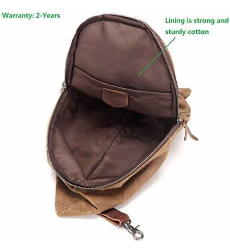 Aotian Unisex Sling Backpack Bandolera De Lona Encerada 10 L