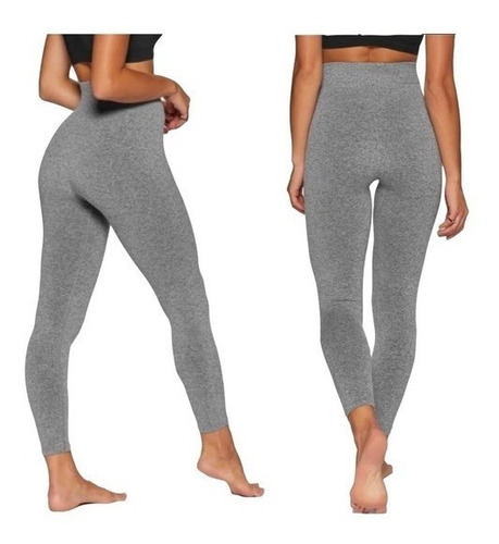 Pack X2 Calzas Termicas Con Faja Alta Friza Mujer Tiro Alto