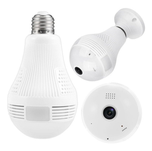 Imagem 5 de 6 de Camera Ip Segurança Lampada Vr Cam Wifi Promoção
