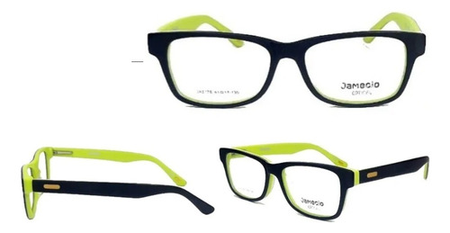 Lentes Monturas Negro Verde Limón Acetato