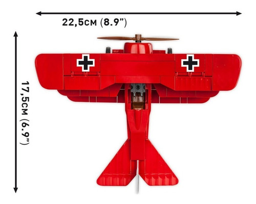 Avión alemán Fokker Dr.1 Red Baron (Red Baron) - Cobi