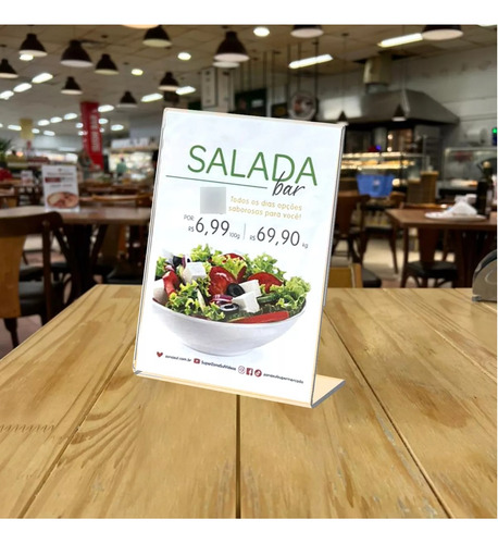 80 Displays Expositor L A5 Porta Folha Acr Vert 21x15cm