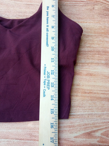 Lululemon - Aling Camiseta Top De Yoga Para Dama. Bordó Lisa Chica ( 6 )
