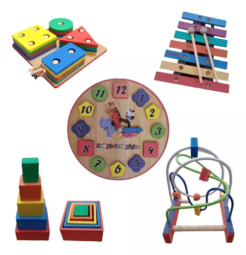 Brinquedo Pedagógico Educativo Montessori 2x1 Jogo de Damas e Trilhas -  Total Bag - Leve Seu Produto Com Estilo