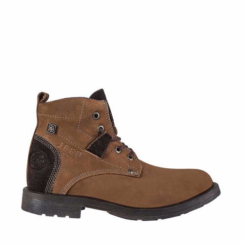 Botas Hiker Jeep  Para Caballero Color Cafe Piel Id197