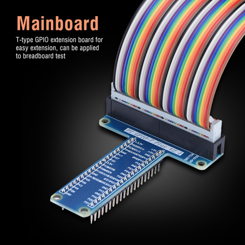 Cable Plano Plano Plano De 40 Pines Con Placa Gpio De Extens