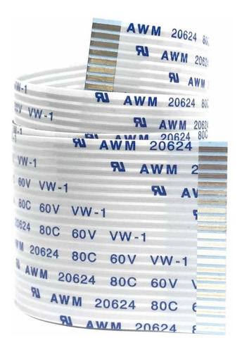 Imagen 2 de 4 de Cable Flex Membrana Plano Flexible 22 Pines 1 Metro A W M