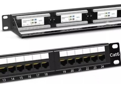 Patch Panel 24 Portas Cat6 Rj45 Utp Rede Lan Certifica Giga
