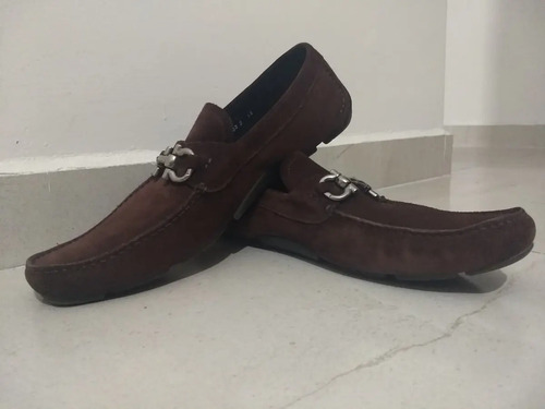 Mocasines Ferragamo Gamuza Café | Meses sin intereses