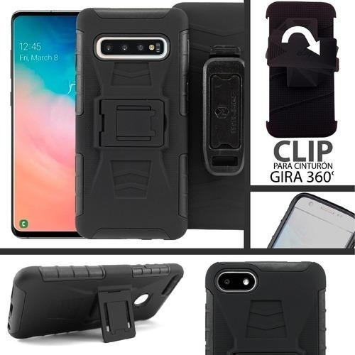Funda Zte Axon 60 Con Clip Protector Case Uso Rudo + Mica