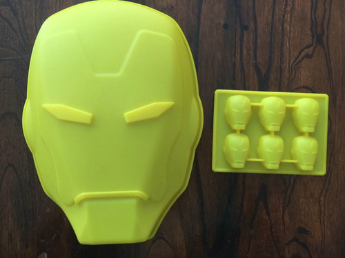 2 Mold Silicona Para Tarta Cumpleaño Vengador Iron Man