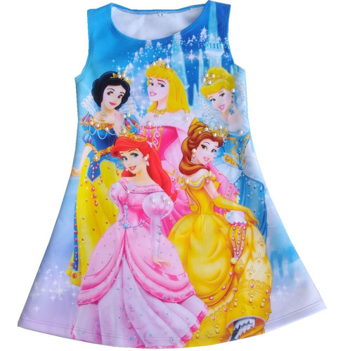Vestido Para Niñas De Princesas Disney - Cs 
