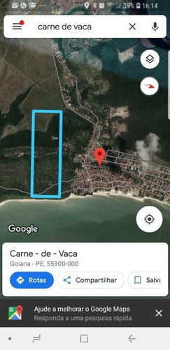 Imagem 6 de 8 de Sítio À Beira Mar Em Carne De Vaca Com 45100m² - 4,51 Hectares Por R$ 1.300.000 - Carne De Vaca - Goiana/pe - Te0016