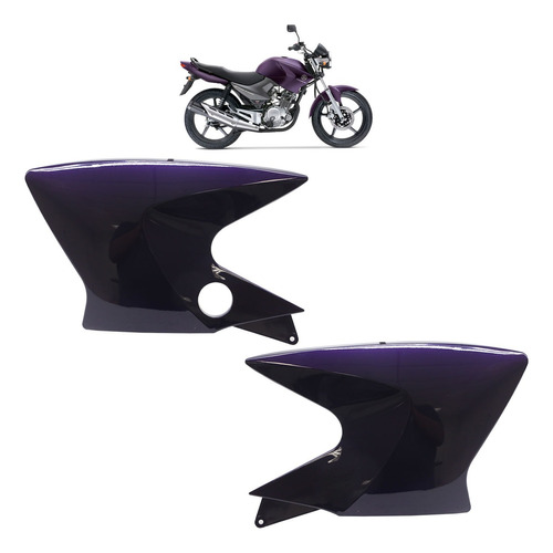 Par Aba Tanque Ybr 125 Factor 2010 2011 2012 Roxo Liso