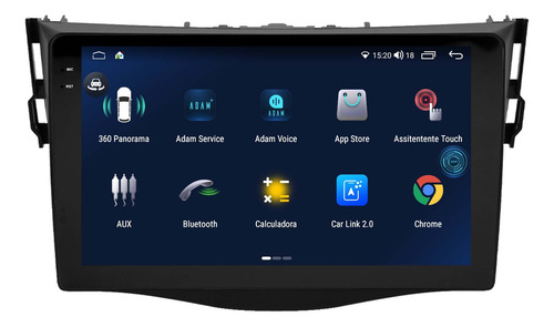 Multimidia Rav4 06/13 Proton G3 Android 14 8gb 128gb Voz 9p
