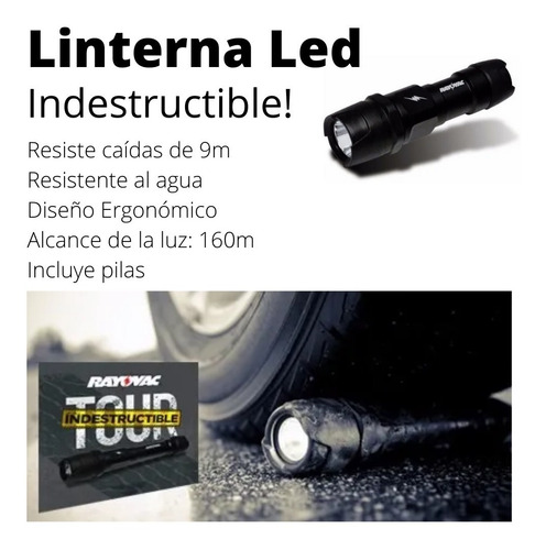 Linterna Led Rayovac Indestructible Alta Intensidad C/pilas