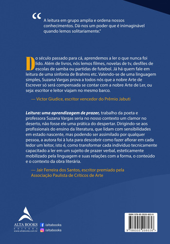 Leitura: Uma Aprendizagem De Prazer: Como Trabalhar com Grupos de leitura, de Vargas, Suzana. Editorial Starling Alta Editora E Consultoria Eireli, capa mole em português, 2021