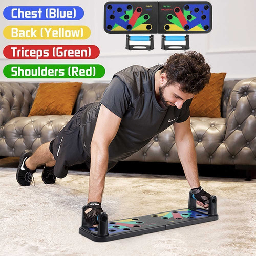 Imagen 5 de 10 de Push Up Barra Tablero Para Planchas Flexiones Multi