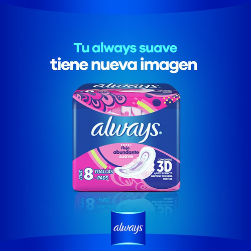 Toallas Femeninas Always Noche + Protectores Y Flujo Abund