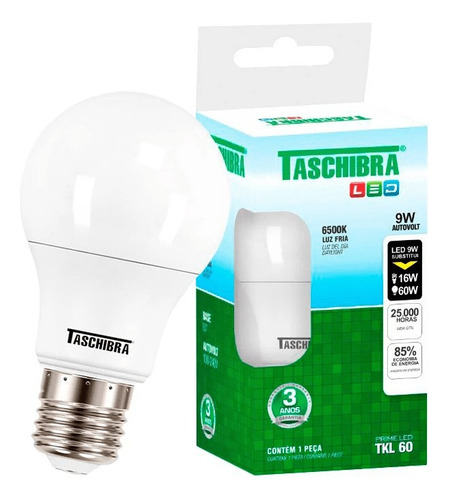 Kit 30 Lâmpadas Led Bulbo E27 9w Econômica Casa Branca Fria