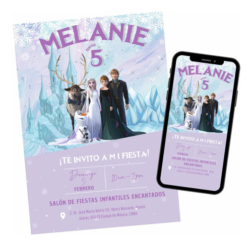 Invitación Digital Frozen