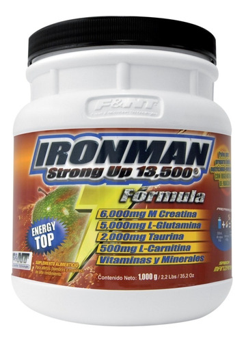 Iron Man Creatina Glutamina Taurina Carnitina Vitami Fnt Gca Sabor Manzana