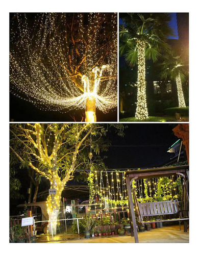 Luces Hadas Solares Led Alambre Cobre Duradero Alto Brillo