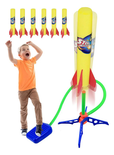 Lanzacohetes Con Luz LED Para Niños – Juguete Que Dispara Hasta 100 Pies, Ideal Para Exteriores Y Juego Activo