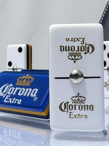 Domino Corona Extra Azul + Vaso Michelob + Lata Corona Cap 3