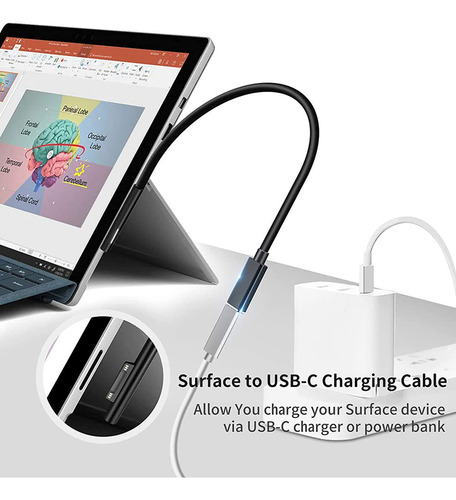 Cable De Carga Para Surface Connect To Usb-c Compatible Con