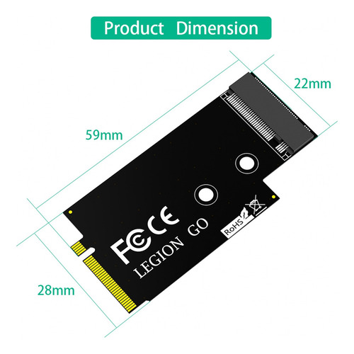Adaptador Ssd M.2 (ngff) Nvme M-key Para Legion Go Handheld