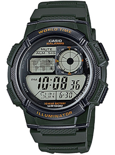 Relogio Casio Masculino Word Time - Ae-1000w-3avdf