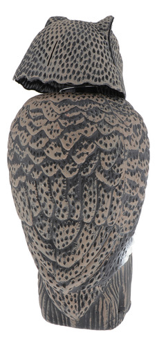 Vivid Owl Decoy Animal Statue Pigeon Scarer Garden Una