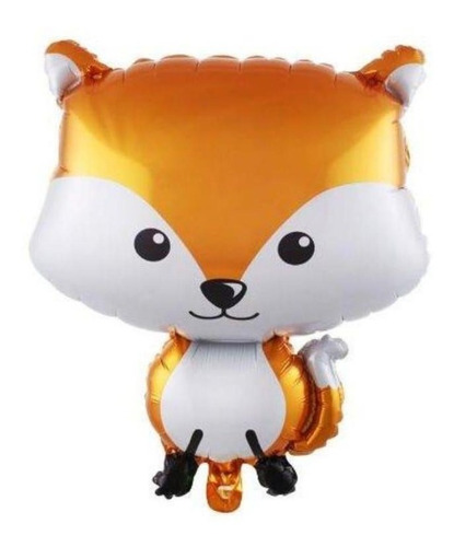 Imagen 1 de 2 de Globo Metalizado Zorro Animales Bosque 65 Cm