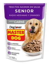 Comprar Alimento Master Dog Alimento Húmedo Sachet Master Dog  Para Perro Adulto De Raza Mediana Sabor Carne En Sobre De 100g