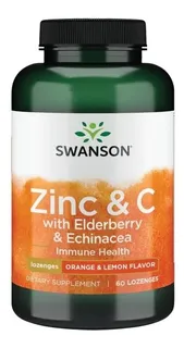 Pastillas De Zinc Y Vitamina C Con Saúco Y Equinácea 60 Tabs