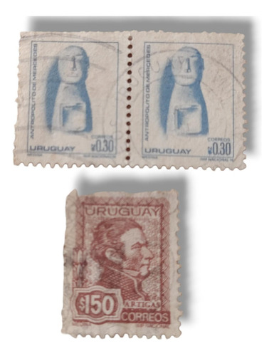 Sello Postal Estampilla Uruguay Surtida Filatelia X 3u