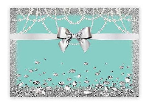 Funnytree 7x5ft Tela Duradera Bowknot Blue Backdrop Hx5k3