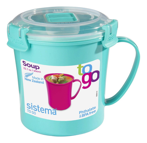 Taza De Sopa De Plástico Para Microondas Systema, 2,8 Tazas,
