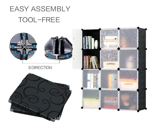 Imagen 7 de 7 de Mueble Organizador 12 Cubos Modular, Ropa, Juguetes
