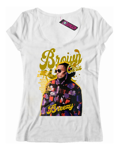 Remera Mujer Chris Brown Breezy Rap 20 Dtg Premium