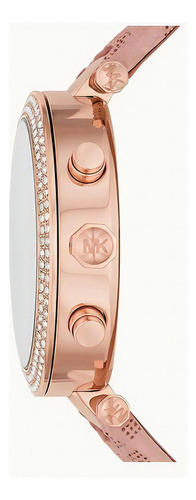 Reloj Michael Kors De Dama Mk6935 Color de la correa Rosa chicle Color del bisel Oro rosa Color del fondo Blanco