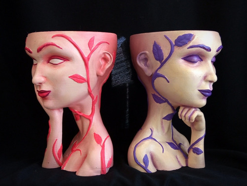 2 Macetas De Diosas Venus Y Afrodita -suculentas-cactus