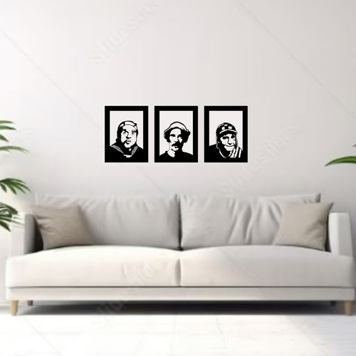 Cuadro Chavo Don Ramon Quico Negro 20x26cms Set 3 Unidades