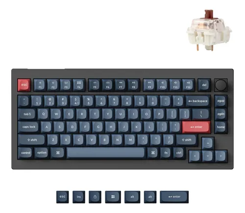 Teclado Mecanico Keychron V1 Max 75% Custom Brown Switches
