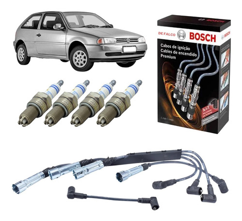 Kit Cabos E Velas Gol G2 G3 Special At 1.0 8v 97 A 2001 Gaso