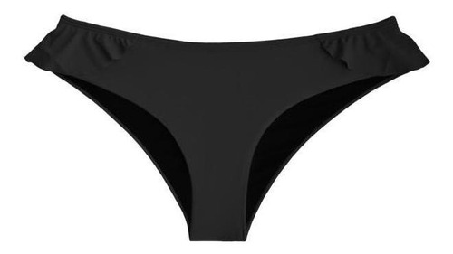 Bikini Calzón Con Vuelos Color Negro