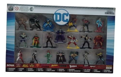 Dc Comics Caja 20 Figuras Nano Metalfigs Jada Armonyshop