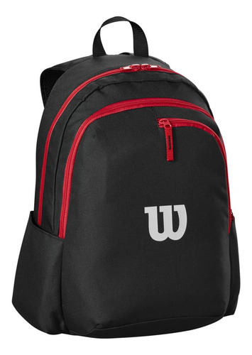 Mochila Wilson Advantage 2025 Backpack Black En Raqueton Negro Liso