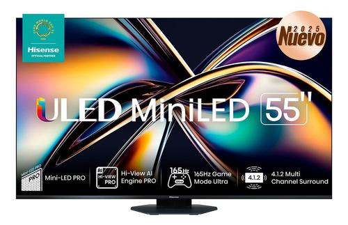Pantalla 55 Google Tv, Hisense, 55u8qg, Smart Tv Mini Led